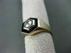 ESTATE WIDE .60CT OLD MINE DIAMOND 14K Y&W GOLD HEXAGON STUNNING MENS RING 22350