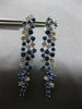 EXTRA LARGE 3.54CT DIAMOND & AAA SAPPHIRE 18KT WHITE GOLD 3D CHANDELIER EARRINGS