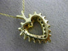ESTATE .90CT DIAMOND 14KT YELLOW GOLD CLASSIC OPEN HEART FLOATING PENDANT #5560