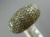 ESTATE LARGE 3.68CT FANCY MULTI COLOR DIAMOND 18K ROSE GOLD 3D FILIGREE FUN RING