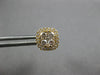 .68CT DIAMOND 18KT YELLOW GOLD 3D CLASSIC INVISIBLE SQUARE HALO STUD EARRINGS