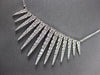 LARGE 1.60CT DIAMOND 18KT WHITE GOLD 3D MULTI BAR GRADUATING CROWN FUN NECKLACE