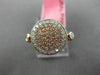 ESTATE WIDE .52CT WHITE & PINK DIAMOND 18KT WHITE & ROSE GOLD 3D ROUND LOVE RING