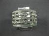 ESTATE WIDE 1.10CT DIAMOND 14KT WHITE GOLD 3D ETOILE MULTI ROW ANNIVERSARY RING