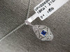 .32CT DIAMOND & AAA SAPPHIRE 18KT WHITE GOLD PRINCESS TEAR DROP FLOATING PENDANT
