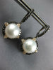 1.64CT WHITE & BLACK DIAMOND & SOUTH SEA PEARL 18KT BLACK GOLD HANGING EARRINGS