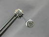 ANTIQUE .42CT DIAMOND SOLITAIRE FLOWER 18KT WHITE GOLD HANGING EARRINGS #16015