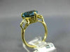 LARGE 4.05CT DIAMOND & AAA LONDON BLUE TOPAZ 14KT 2 TONE GOLD TRILLION FUN RING