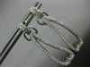 ESTATE .70CT DIAMOND 14KT WHITE GOLD 3D ELONGATED OPEN HEART HANGING EARRINGS