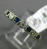 .34CT DIAMOND & AAA SAPPHIRE 14K WHITE GOLD FILIGREE MILGRAIN ANNIVERSARY RING