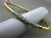 ESTATE .82CT DIAMOND 14K WHITE & YELLOW GOLD 3D PAVE ROPE DESIGN BANGLE BRACELET