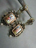 ANTIQUE HANGING VICTORIAN ENAMEL PEARLS 14KT YELLOW GOLD EARRINGS ONE OF A KIND!
