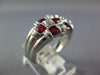 1.83CT DIAMOND & AAA RUBY 14KT WHITE GOLD 3D OVAL & ROUND WOVEN ANNIVERSARY RING
