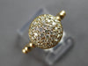 ESTATE .35CT DIAMOND 14KT YELLOW GOLD 3D CLASSIC ROUND PAVE BEADED FUN LOVE RING
