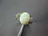 ESTATE 1.67CT DIAMOND & AAA OPAL 14KT 2 TONE GOLD CLASSIC OVAL & ROUND FUN RING