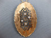 ESTATE .16CT DIAMOND 14KT ROSE GOLD 3D FILIGREE ETOILE OVAL HEART LOVE NECKLACE