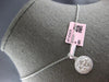EXTRA LARGE 1.2CT DIAMOND 14K WHITE GOLD CLUSTER INVISIBLE HALO FLOATING PENDANT