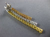 ESTATE LARGE 2.88CT DIAMOND 18KT TRI COLOR GOLD GRADUATING BAR HANGING EARRINGS