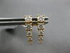ESTATE .72CT DIAMOND 18KT YELLOW GOLD 3D ROUND GRADUATING FUN HANGING EARRINGS