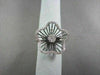 ESTATE WIDE FLOWER 14KT WHITE AND BLACK GOLD .50CT DIAMOND RING AMAZING!!!!!!!!!