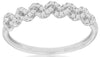 ESTATE .15CT DIAMOND 14K WHITE GOLD CLASSIC ROUND INFINITY LOVE ANNIVERSARY RING