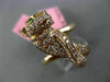 ESTATE LARGE .76CT DIAMOND & AAA TSAVSORITE 18KT ROSE GOLD HAPPY PUPPY FUN RING