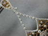 EXTRA LARGE 2.91CT DIAMOND 18K WHITE & ROSE GOLD FLOWER CLIP ON HANGING EARRINGS