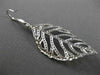ESTATE 3.05CT DIAMOND 18KT WHITE GOLD 3D OPEN FILIGREE LEAF HANGING EARRINGS VVS