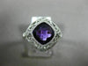 1.74CT DIAMOND & AAA AMETHYST 14KT WHITE GOLD 3D OPEN FILIGREE ETOILE FUN RING