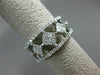 ESTATE WIDE 1CT ROUND & PRINCESS DIAMONDS 14KT WHITE GOLD 3D SEMI ETERNITY RING