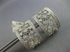 LARGE 1.27CT DIAMOND 18KT WHITE GOLD MULTI FLOWER OPEN FILIGREE HANGING EARRINGS