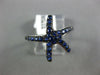 ESTATE WIDE .63CT AAA SAPPHIRE 18KT WHITE GOLD 3D CLASSIC STAR FISH FUN RING