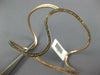 LARGE .95CT WHITE & CHOCOLATE FANCY DIAMOND 14K YELLOW GOLD WAVE BANGLE BRACELET