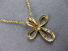 ESTATE .03CT DIAMOND 14KT YELLOW GOLD 3D CLASSIC INFINITY CROSS FLOATING PENDANT