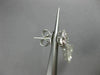 ESTATE LARGE 2.88CT DIAMOND 18K WHITE GOLD 3D CLUSTER TEAR DROP HANGING EARRINGS
