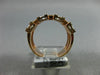 ESTATE WIDE 1.44CT DIAMOND 14KT ROSE GOLD 3D SQUARE MULTI ROW ANNIVERSARY RING