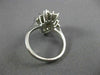 ESTATE WIDE .91CT DIAMOND 14K WHITE GOLD CLASSIC CLUSTER FLOWER LOVE RING #26380