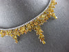 GIA LARGE 37.87CT WHITE & FANCY YELLOW ORANGE DIAMOND 18KT 2 TONE GOLD NECKLACE
