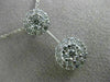 ESTATE 1.0CT ROUND DIAMOND 14K WHITE GOLD 3D FLOWER DOUBLE CLUSTER PENDANT #1939