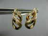 ESTATE .20CT DIAMOND 14KT ROSE GOLD 3D TEAR DROP CLIP ON LOVE HANGING EARRINGS