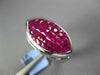 5.80CT DIAMOND & AAA RUBY 18KT WHITE GOLD 3D PRINCESS MARQUISE SHAPE MENS RING