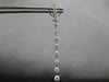 2.11CT DIAMOND 18K WHITE GOLD CLASSIC ROUND BY THE YARD CLIP ON HANGING EARRINGS