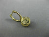 ESTATE .53CT DIAMOND 14K YELLOW GOLD 3D SOLITAIRE HALO FLOATING HANGING EARRINGS