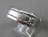ESTATE 14K WHITE GOLD CLASSIC MATTE & SHINY WEDDING ANNIVERSARY BAND RING #23162