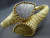 LARGE 2.21CT WHITE & INTENSE YELLOW DIAMOND 18KT YELLOW GOLD 3D BANGLE BRACELET