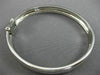 ESTATE WIDE 14KT WHITE GOLD 3D CLASSIC HANDCRAFTED 8MM BANGLE BRACELET #26198