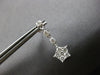 ESTATE 1.0CT DIAMOND 14K WHITE GOLD 3D CLASSIC STAR BY THE YARD HANGING EARRINGS