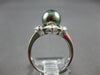 WIDE .12CT DIAMOND & AAA TAHITIAN PEARL 14KT WHITE GOLD 3D MULTI HEART LOVE RING