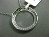 ESTATE .15CT DIAMOND 14K WHITE GOLD CLASSIC CIRCLE OF LIFE FLOATING LOVE PENDANT