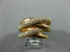 ESTATE WIDE 1.03CT DIAMOND 14KT ROSE GOLD 3D CLASSIC MULTI ROW ANNIVERSARY RING